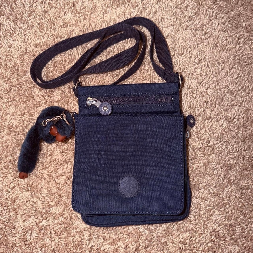 Navy blue Kipling crossbody bag